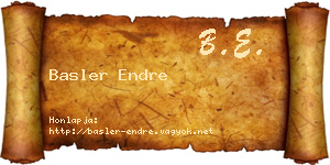 Basler Endre névjegykártya